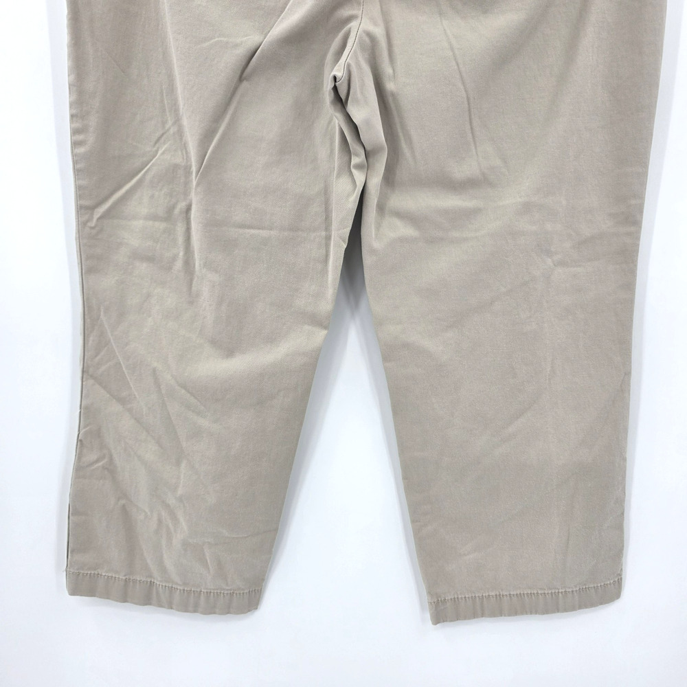 Ann Taylor Loft Women's Petite 8P Original Crop Tan Pants Button Accent - Picture 8 of 13